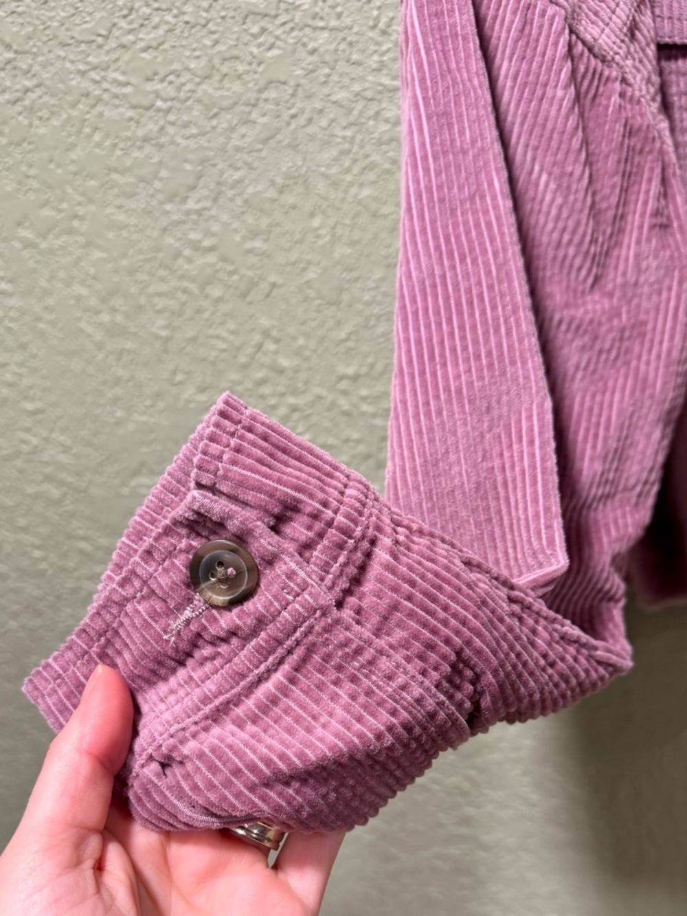 American Eagle Outfitters Dusty Mauve Corduroy Crop Jacket XS - Picture 4 of 5